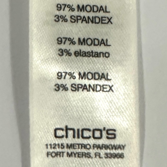 Chico’s Essential Layer Long Sleeve Top In Ecru - Picture 5 of 6